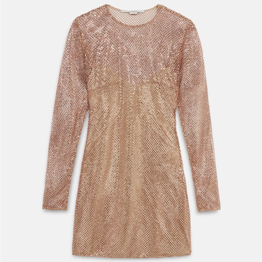 NWOT Stella McCartney Crystal Mesh Silk Mini Dress $4,900 40